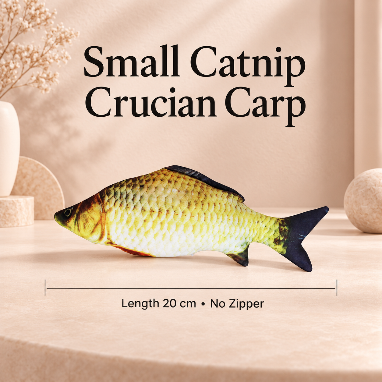 Plush Simulation Fish Catnip Toy | Chewable Fabric Cat Kicker Pillow for Self-Entertainment 19568367516745faa9d6b4bf012d1614