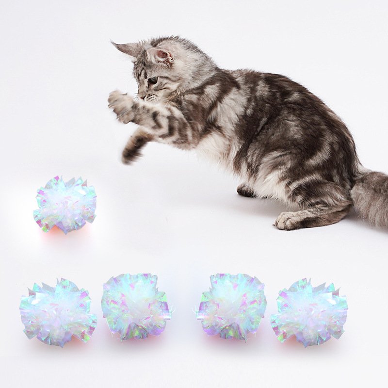 Candy Color Crinkle Paper Ring Ball Cat Toy | Interactive Rattle Sound Ball for Bulk Export O1CN01E6m2CT2B7KXHeqCml 3241958291 0 Cib